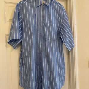 COS Blue and White Striped Casual Shirt